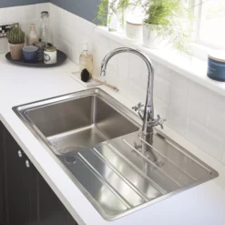 Cooke & Lewis Apollonia Grey Stainless Steel 1 Bowl Sink & Drainer 500mm X 860mm 21 Cooke & Lewis Apollonia Grey Stainless Steel 1 Bowl Sink & Drainer 500mm X 860mm -Prime Kitchen cooke lewis apollonia grey stainless steel 1 bowl sink drainer 500mm x 860mm3663602481867 05i
