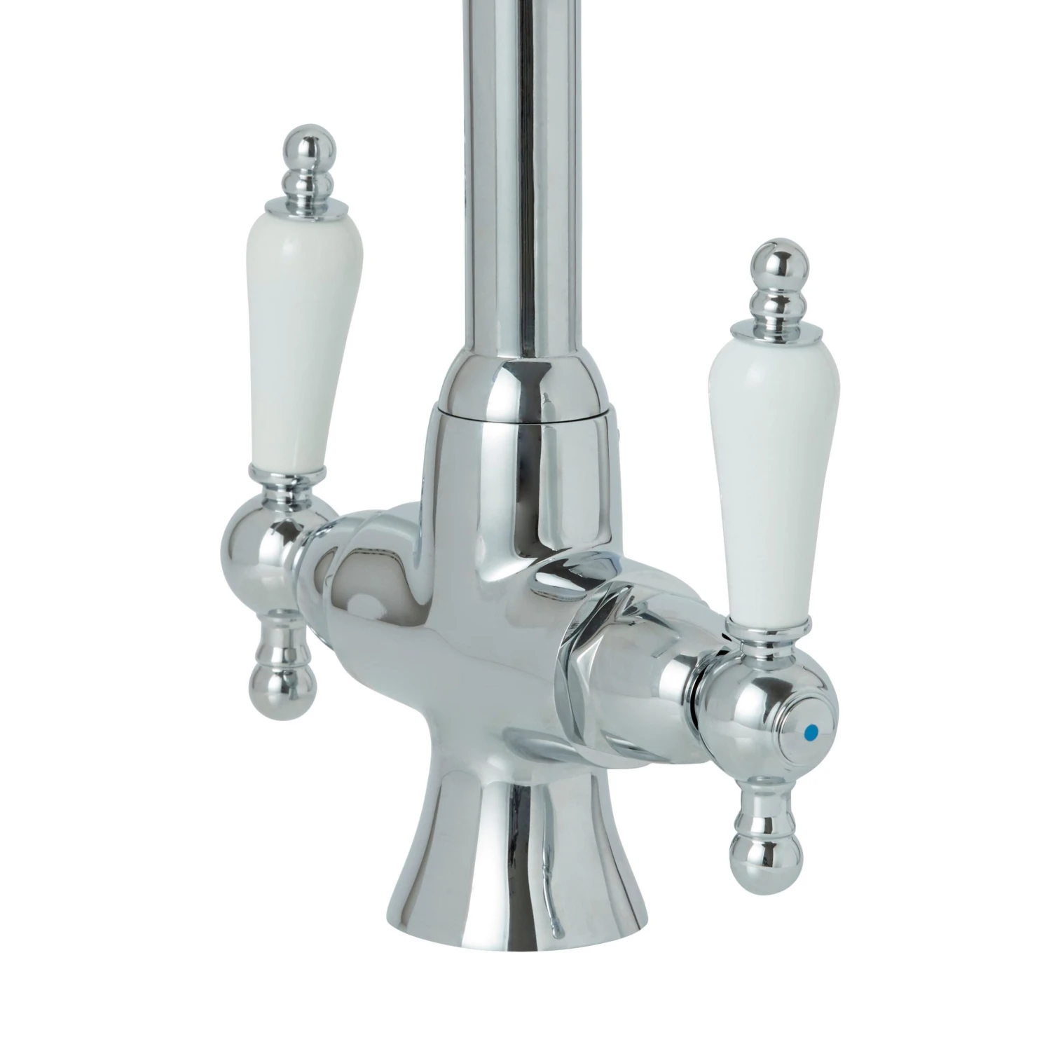 Cooke & Lewis Apsley Chrome Effect Kitchen Twin Lever Tap 5 Cooke & Lewis Apsley Chrome Effect Kitchen Twin Lever Tap - Image 3