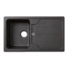 Cooke & Lewis Arber Black Composite Quartz 1 Bowl Sink & Drainer 500mm X 860mm -Prime Kitchen cooke lewis arber black composite quartz 1 bowl sink drainer 500mm x 860mm3663602900894 01bq