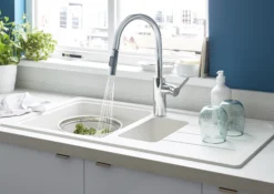 Cooke & Lewis Arber White Composite Quartz 1.5 Bowl Sink & Drainer 500mm X 900mm -Prime Kitchen cooke lewis arber white composite quartz 1 5 bowl sink drainer 500mm x 900mm3663602900931 20i