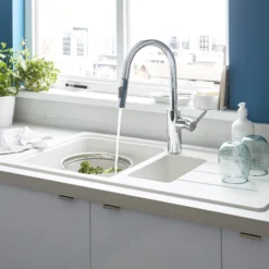 Cooke & Lewis Arber White Composite Quartz 1.5 Bowl Sink & Drainer 500mm X 900mm -Prime Kitchen cooke lewis arber white composite quartz 1 5 bowl sink drainer 500mm x 900mm3663602900931 31i