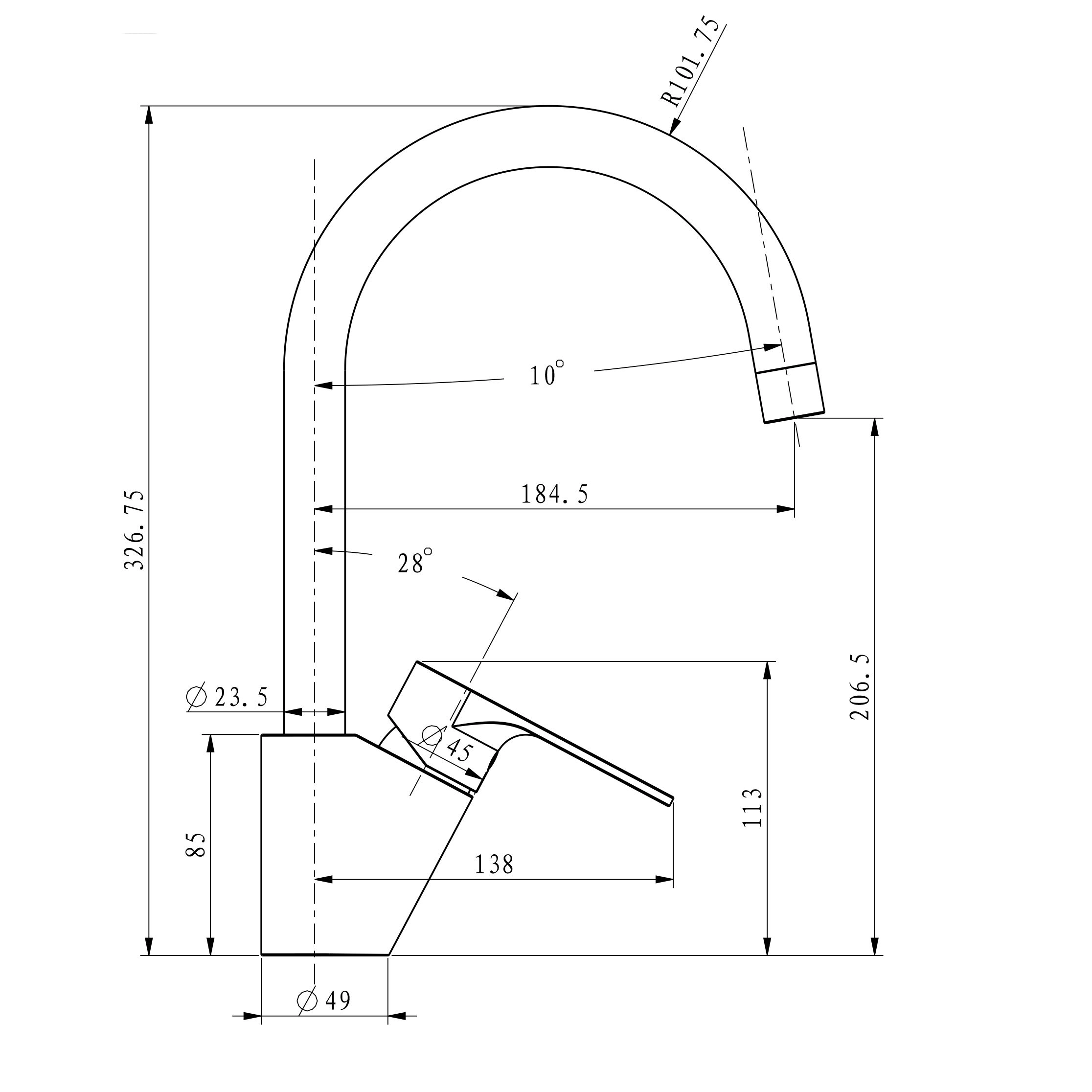 Cooke & Lewis Aruvi Chrome Effect Kitchen Monobloc Tap 8 Cooke & Lewis Aruvi Chrome Effect Kitchen Monobloc Tap - Image 6
