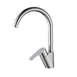 Cooke & Lewis Aruvi Silver Chrome Effect Kitchen Top Lever Tap
