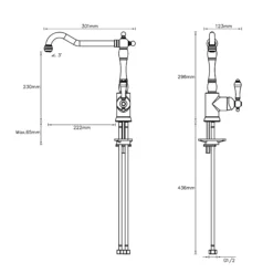Cooke & Lewis Belmore Chrome Effect Kitchen Side Lever Tap -Prime Kitchen cooke lewis belmore chrome effect kitchen side lever tap3663602930242 05bq