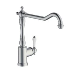 Cooke & Lewis Belmore Nickel Effect Kitchen Side Lever Tap
