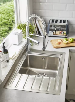 Cooke & Lewis Bilbrough Chrome Effect Kitchen Side Lever Spring Neck Tap 24 Cooke & Lewis Bilbrough Chrome Effect Kitchen Side Lever Spring Neck Tap -Prime Kitchen cooke lewis bilbrough chrome effect kitchen side lever spring neck tap3663602930075 14i