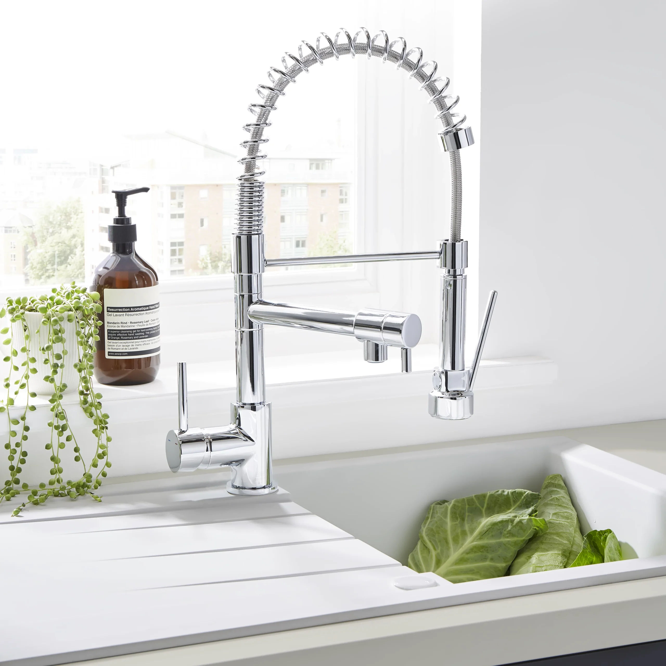 Cooke & Lewis Bilbrough Chrome Effect Kitchen Side Lever Spring Neck Tap 8 Cooke & Lewis Bilbrough Chrome Effect Kitchen Side Lever Spring Neck Tap - Image 6