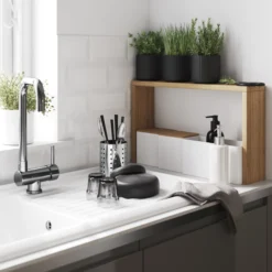 Cooke & Lewis Burbank White Ceramic 1 Bowl Sink & Drainer 525mm X 1010mm -Prime Kitchen cooke lewis burbank white ceramic 1 bowl sink drainer 525mm x 1010mm3663602633150 01i