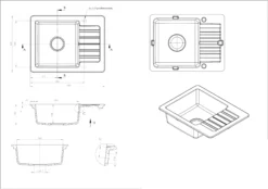 Cooke & Lewis Burnell Hand-rubbed Black Granite Composite 1 Bowl Sink & Drainer 440mm X 580mm -Prime Kitchen cooke lewis burnell hand rubbed black granite composite 1 bowl sink drainer 440mm x 580mm3663602901044 04bq