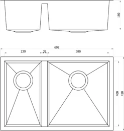 Cooke & Lewis Cajal Stainless Steel Rectangular 1.5 Bowl Sink (W)450mm 12 Cooke & Lewis Cajal Stainless Steel Rectangular 1.5 Bowl Sink (W)450mm -Prime Kitchen cooke lewis cajal stainless steel rectangular 1 5 bowl sink w 450mm5059340118406 01t bq