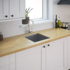 Cooke & Lewis Cajal Stainless Steel Rectangular 1 Bowl Compact Sink (W)450mm 7 Cooke & Lewis Cajal Stainless Steel Rectangular 1 Bowl Compact Sink (W)450mm -Prime Kitchen cooke lewis cajal stainless steel rectangular 1 bowl compact sink w 450mm5059340118413 01i bq