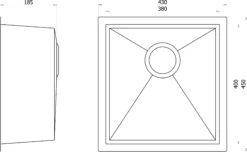 Cooke & Lewis Cajal Stainless Steel Square 1 Bowl Sink (W)450mm 11 Cooke & Lewis Cajal Stainless Steel Square 1 Bowl Sink (W)450mm -Prime Kitchen cooke lewis cajal stainless steel square 1 bowl sink w 450mm3663602901150 04bq