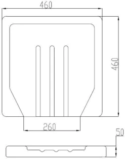 Cooke & Lewis Chadwick White Rectangular Drainer, (W)465mm -Prime Kitchen cooke lewis chadwick white rectangular drainer w 465mm3663602901341 01t bq