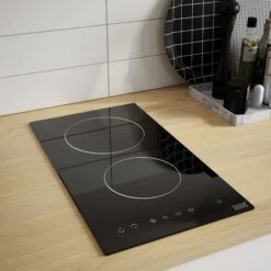 Cooke & Lewis CLCER30A 2 Zone Black Glass Ceramic Hob, (W)290mm -Prime Kitchen cooke lewis clcer30a 2 zone black glass ceramic hob w 290mm3663602429500 01i bq