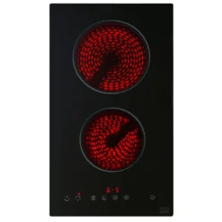 Cooke & Lewis CLCER30A 2 Zone Black Glass Ceramic Hob, (W)290mm