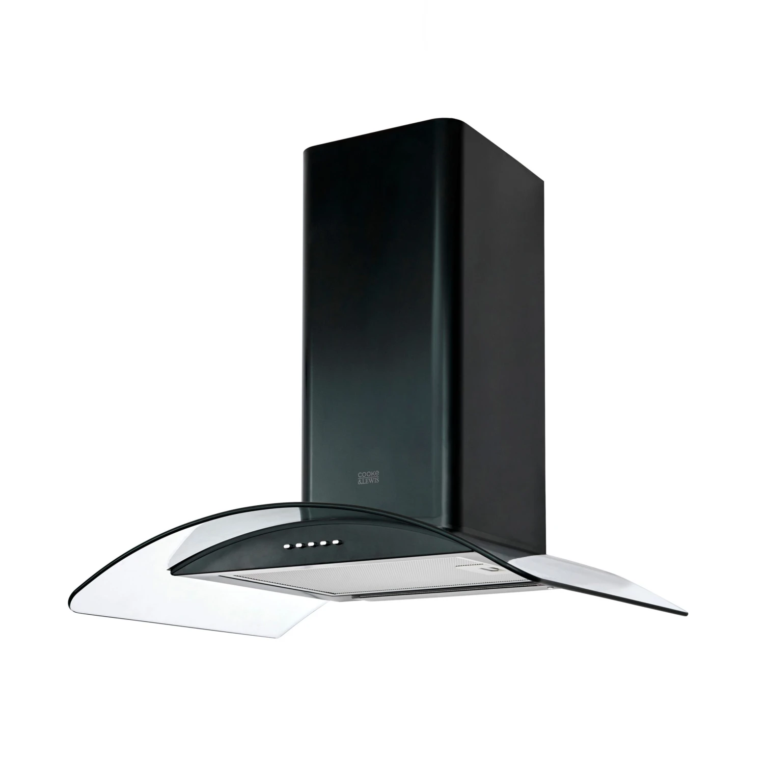 Cooke & Lewis CLCGB60 Black Glass & Stainless Steel Curved Cooker Hood, (W)60cm 3 Cooke & Lewis CLCGB60 Black Glass & Stainless Steel Curved Cooker Hood, (W)60cm