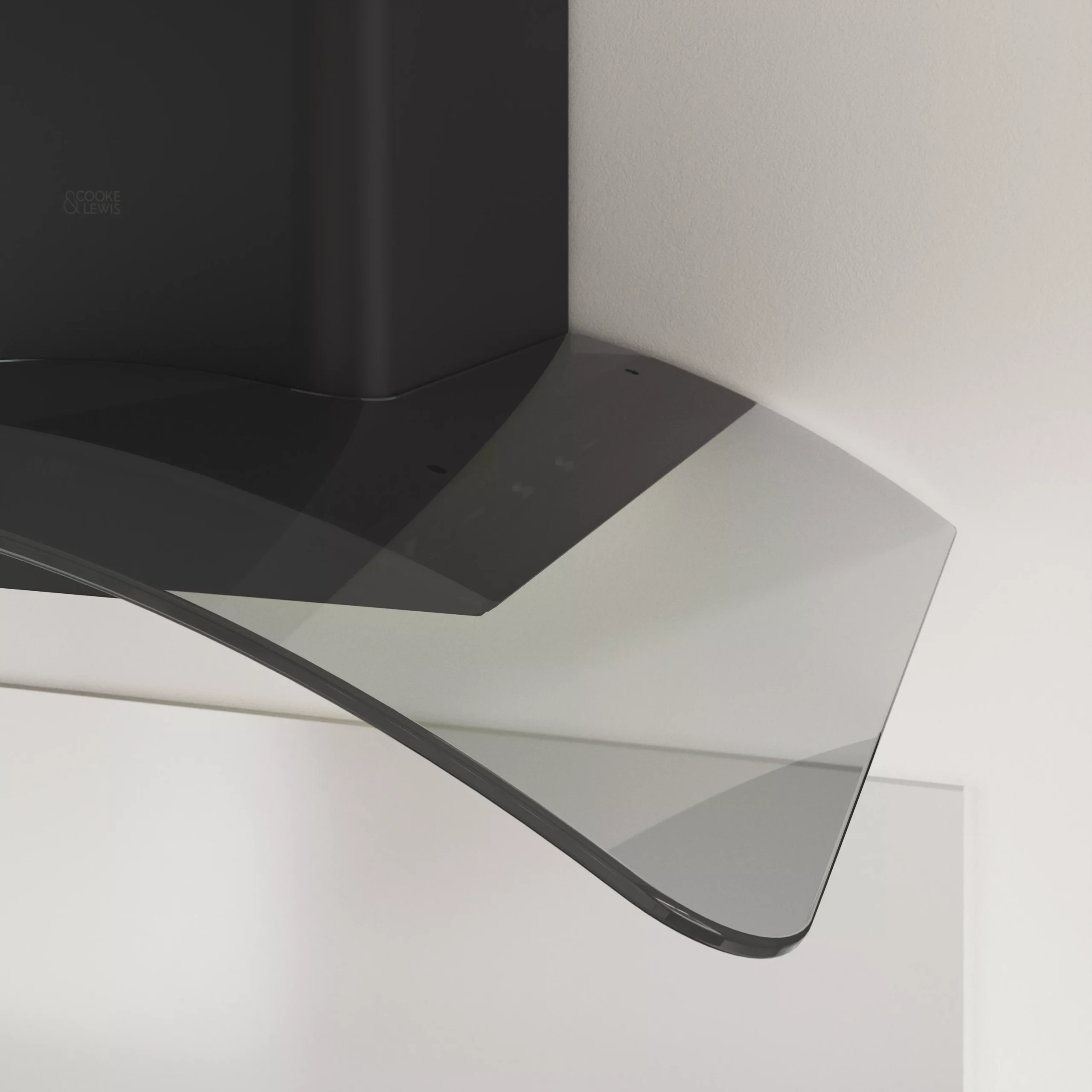 Cooke & Lewis CLCGB60 Black Glass & Stainless Steel Curved Cooker Hood, (W)60cm 11 Cooke & Lewis CLCGB60 Black Glass & Stainless Steel Curved Cooker Hood, (W)60cm - Image 9