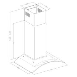 Cooke & Lewis CLCGLEDB60 Black Steel Curved Cooker Hood With Splashback, (W)60cm -Prime Kitchen cooke lewis clcgledb60 black steel curved cooker hood with splashback w 60cm3663602885498 01t