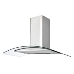 Cooke & Lewis CLCGS90 Inox Stainless Steel Curved Cooker Hood, (W)90cm