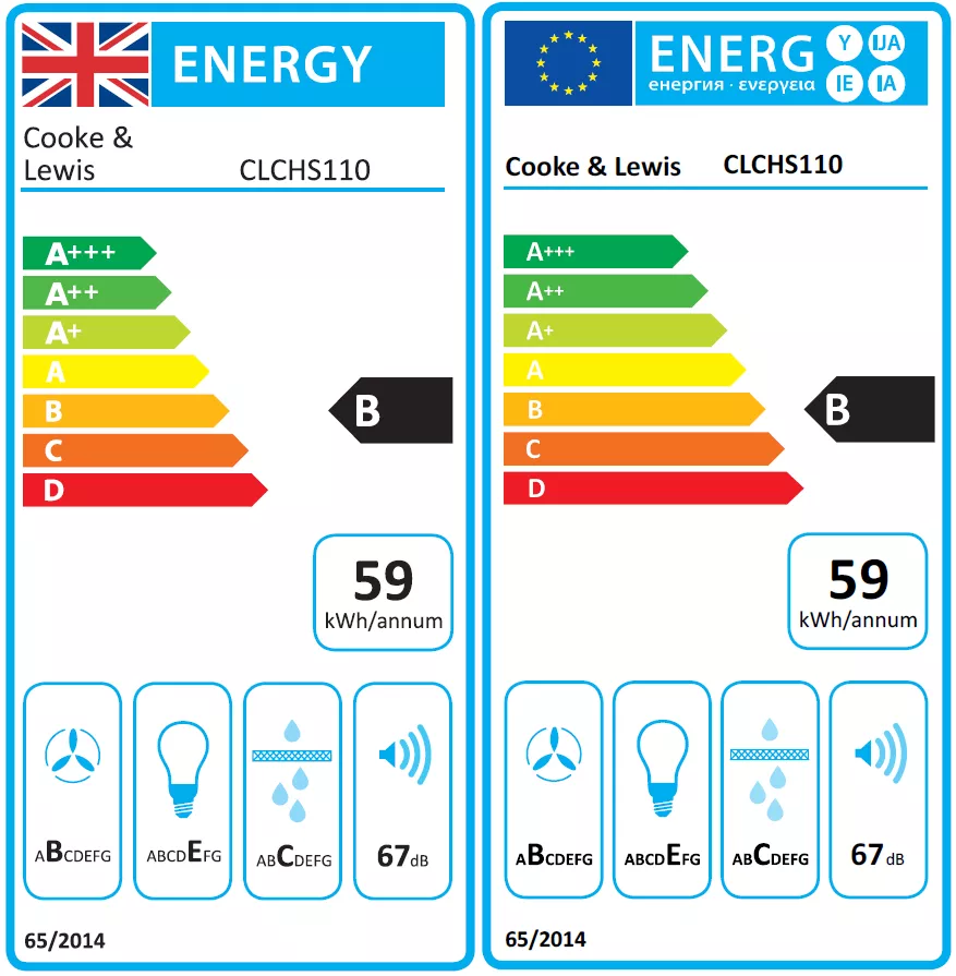 Cooke & Lewis CLCHS110 Inox Stainless Steel Chimney Cooker Hood, (W)110cm 10 Cooke & Lewis CLCHS110 Inox Stainless Steel Chimney Cooker Hood, (W)110cm - Image 8