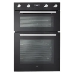 Cooke & Lewis CLELDO105 Built-in Double Oven - Mirrored Black
