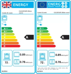 Cooke & Lewis CLELDO105 Built-in Double Oven - Mirrored Black -Prime Kitchen cooke lewis cleldo105 built in double oven mirrored black5059340094090 EUP EN