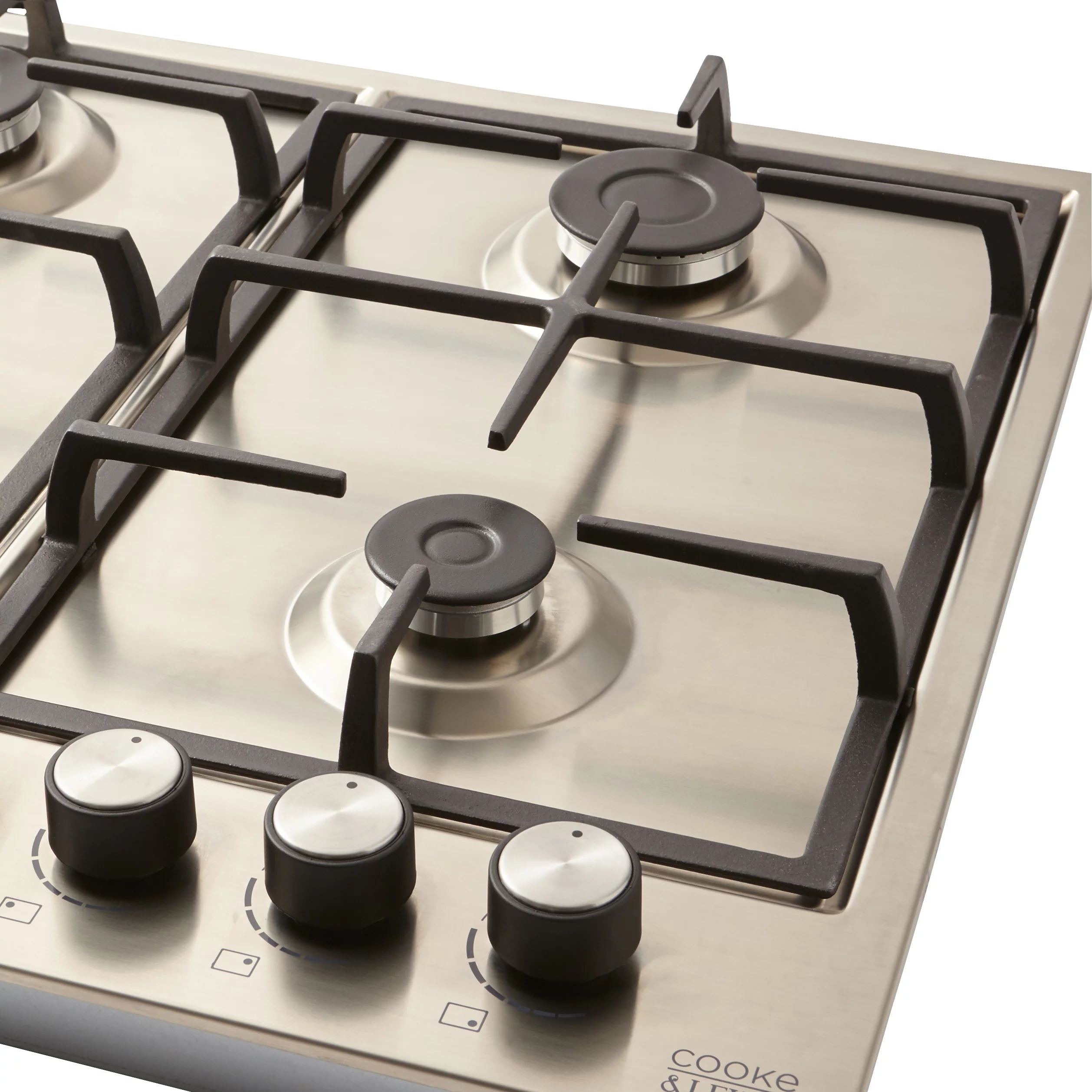 Cooke & Lewis CLGASUIT4 58cm Gas Hob - Inox 6 Cooke & Lewis CLGASUIT4 58cm Gas Hob - Inox - Image 4