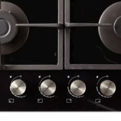 Cooke & Lewis CLGOGUIT4 59.3cm Gas Hob - Black -Prime Kitchen cooke lewis clgoguit4 59 3cm gas hob black3663602842170 03bq
