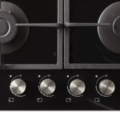 Cooke & Lewis CLGOGUIT4 59.3cm Gas Hob - Black -Prime Kitchen cooke lewis clgoguit4 59 3cm gas hob black3663602842170 06bq