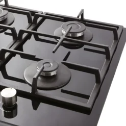Cooke & Lewis CLGOGUIT4 59.3cm Gas Hob - Black -Prime Kitchen cooke lewis clgoguit4 59 3cm gas hob black3663602842170 07bq