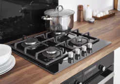 Cooke & Lewis CLGOGUIT4 59.3cm Gas Hob - Black -Prime Kitchen cooke lewis clgoguit4 59 3cm gas hob black3663602842170 20i