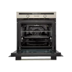 Cooke & Lewis CLMFSTa Built-in Single Multifunction Oven - Brushed Black & Grey Stainless Steel Effect -Prime Kitchen cooke lewis clmfsta built in single multifunction oven brushed black grey stainless steel effect3663602429548 36c