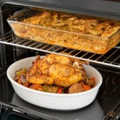 Cooke & Lewis CLMFSTa Built-in Single Multifunction Oven - Brushed Black & Grey Stainless Steel Effect -Prime Kitchen cooke lewis clmfsta built in single multifunction oven brushed black grey stainless steel effect3663602429548 41c bq