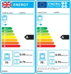 Cooke & Lewis CLMFSTa Built-in Single Multifunction Oven - Brushed Black & Grey Stainless Steel Effect -Prime Kitchen cooke lewis clmfsta built in single multifunction oven brushed black grey stainless steel effect3663602429548 EUP EN