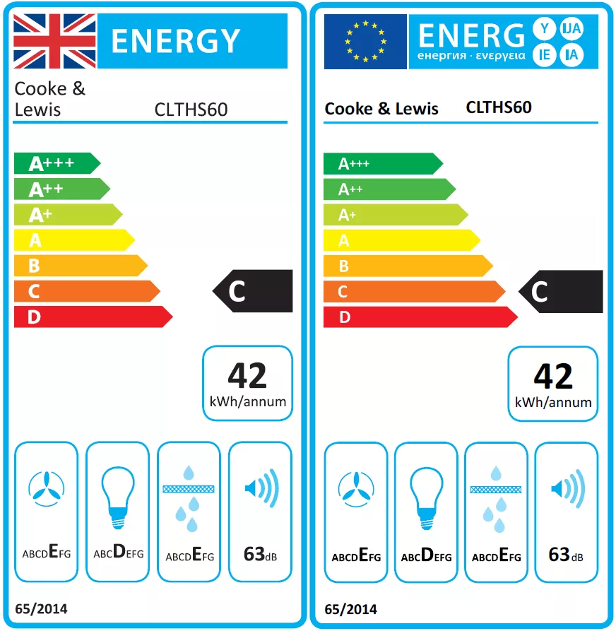 Cooke & Lewis CLTHS60 Inox Stainless Steel Telescopic Cooker Hood, (W)60cm 10 Cooke & Lewis CLTHS60 Inox Stainless Steel Telescopic Cooker Hood, (W)60cm - Image 8