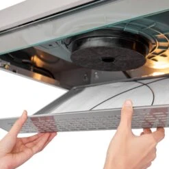 Cooke & Lewis CLVHS60A Grey Stainless Steel Visor Cooker Hood, (W)60cm -Prime Kitchen cooke lewis clvhs60a grey stainless steel visor cooker hood w 60cm3663602429463 05i bq