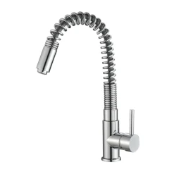 Cooke & Lewis Farin Silver Chrome Effect Kitchen Side Lever Tap