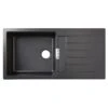 Cooke & Lewis Galvani Black Composite Quartz 1 Bowl Sink & Drainer 500mm X 1000mm -Prime Kitchen cooke lewis galvani black composite quartz 1 bowl sink drainer 500mm x 1000mm3663602901051 01bq