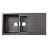 Cooke & Lewis Galvani Grey Composite Quartz 1.5 Bowl Sink & Drainer 500mm X 1000mm -Prime Kitchen cooke lewis galvani grey composite quartz 1 5 bowl sink drainer 500mm x 1000mm3663602901273 01bq