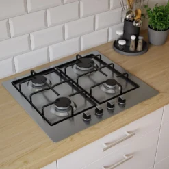 Cooke & Lewis GASUIT4 58cm Gas Hob - Inox -Prime Kitchen cooke lewis gasuit4 58cm gas hob inox3663602842019 01i