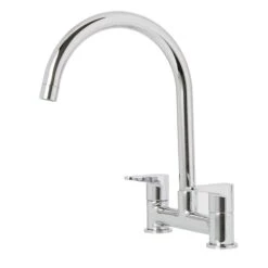 Cooke & Lewis Gordale Chrome Effect Kitchen Bridge Mixer Tap