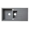 Cooke & Lewis Ising Grey Resin 1.5 Bowl Sink & Drainer 500mm X 1000mm -Prime Kitchen cooke lewis ising grey resin 1 5 bowl sink drainer 500mm x 1000mm3663602901204 01bq
