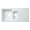 Cooke & Lewis Ising White Resin 1.5 Bowl Sink & Drainer 500mm X 1000mm -Prime Kitchen cooke lewis ising white resin 1 5 bowl sink drainer 500mm x 1000mm3663602900870 01bq