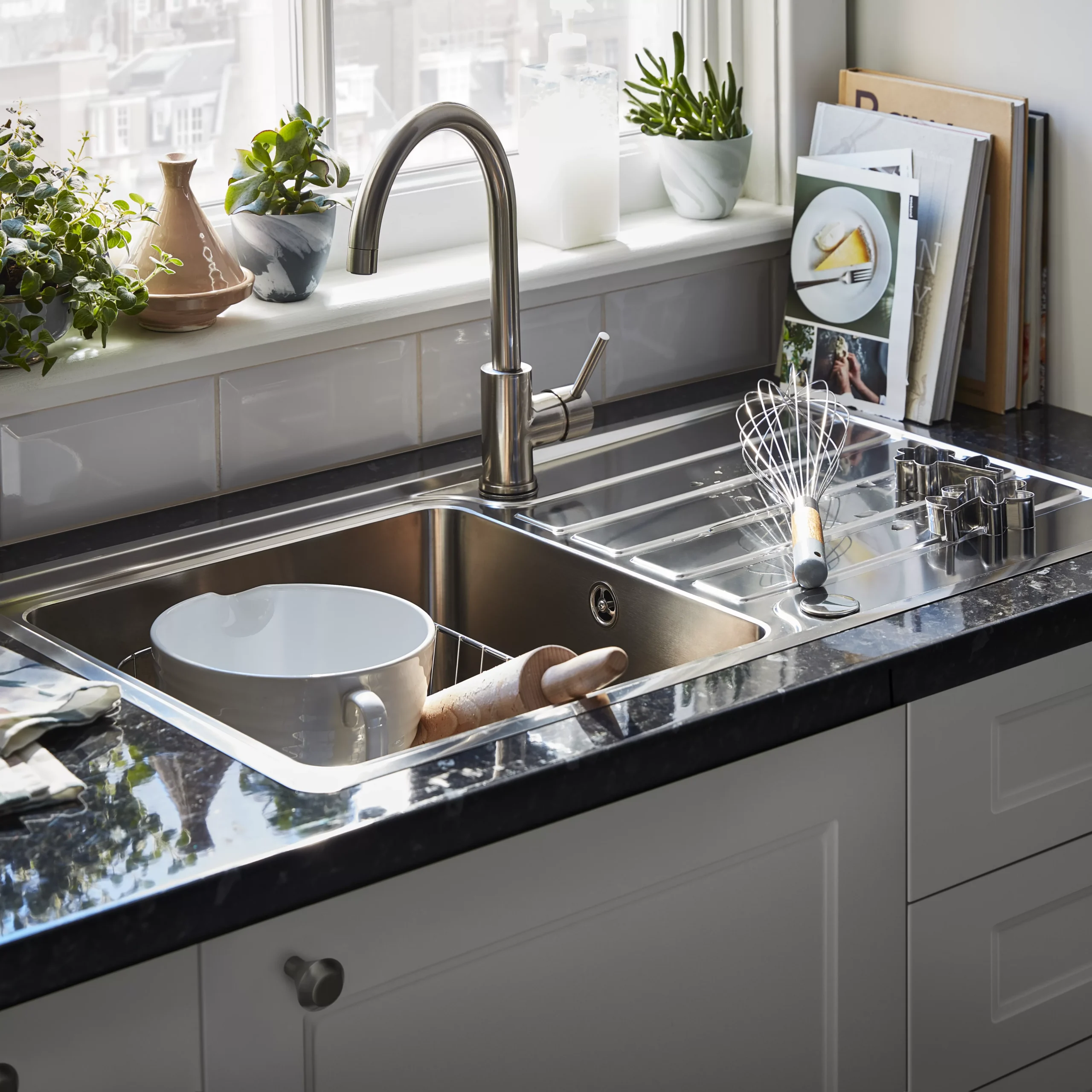 Cooke & Lewis Katiki Chrome Effect Kitchen Pin Side Lever Tap 7 Cooke & Lewis Katiki Chrome Effect Kitchen Pin Side Lever Tap - Image 5