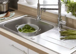 Cooke & Lewis Lyell Linen Inox Stainless Steel 1 Bowl Sink & Drainer 500mm X 1000mm -Prime Kitchen cooke lewis lyell linen inox stainless steel 1 bowl sink drainer 500mm x 1000mm3663602900771 20i