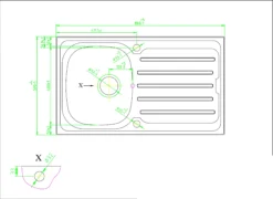 Cooke & Lewis Nakaya Linen Inox Stainless Steel 1 Bowl Sink & Drainer 500mm X 860mm 7 Cooke & Lewis Nakaya Linen Inox Stainless Steel 1 Bowl Sink & Drainer 500mm X 860mm -Prime Kitchen cooke lewis nakaya linen inox stainless steel 1 bowl sink drainer 500mm x 860mm3663602900719 03bq