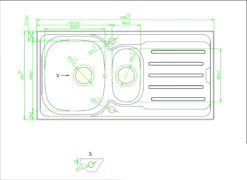 Cooke & Lewis Nakaya Polished Inox Stainless Steel 1.5 Bowl Sink & Drainer 500mm X 1000mm 7 Cooke & Lewis Nakaya Polished Inox Stainless Steel 1.5 Bowl Sink & Drainer 500mm X 1000mm -Prime Kitchen cooke lewis nakaya polished inox stainless steel 1 5 bowl sink drainer 500mm x 1000mm3663602900696 03bq