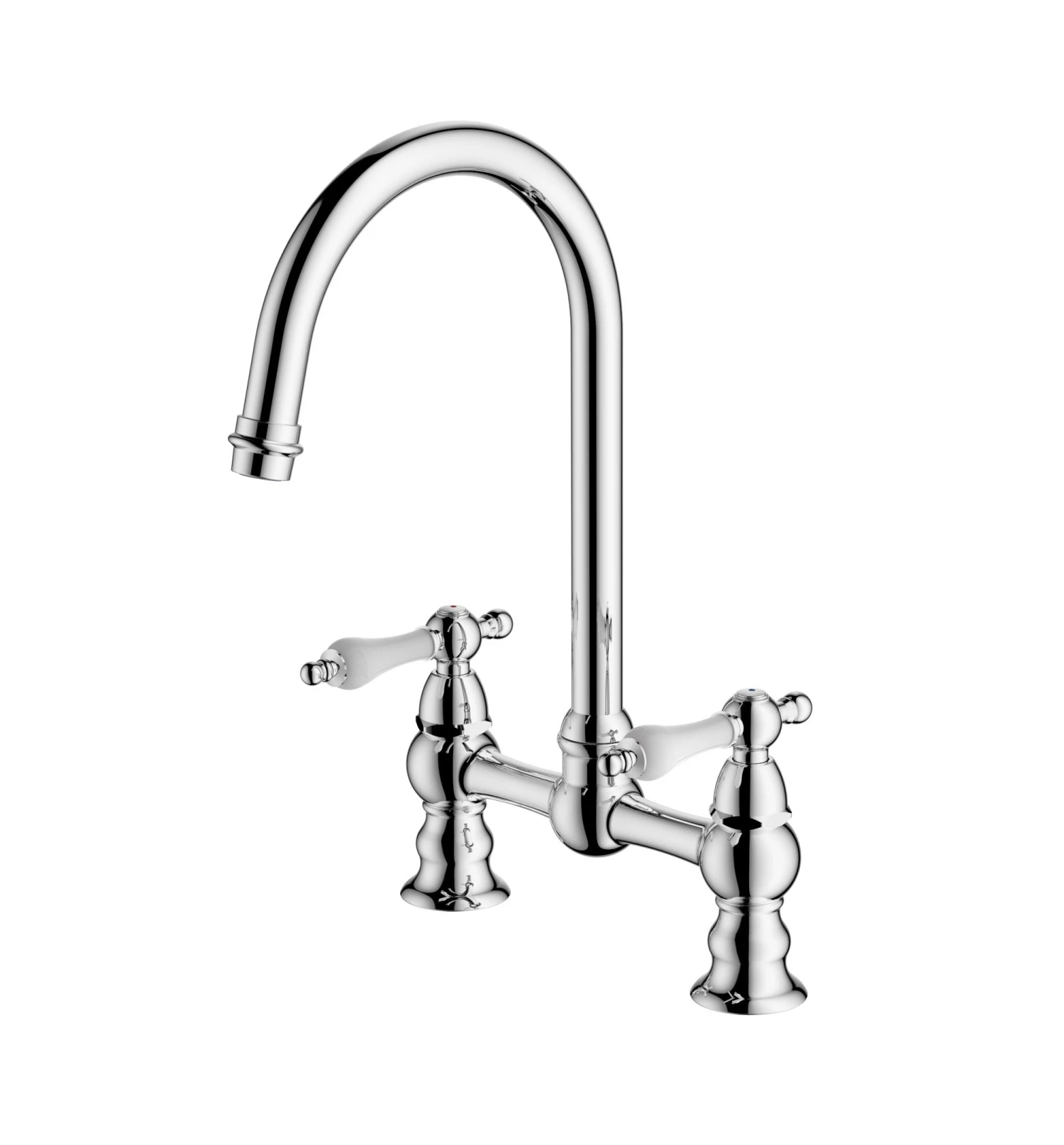 Cooke & Lewis Sherrard Chrome Effect Kitchen Deck Bridge Tap 3 Cooke & Lewis Sherrard Chrome Effect Kitchen Deck Bridge Tap