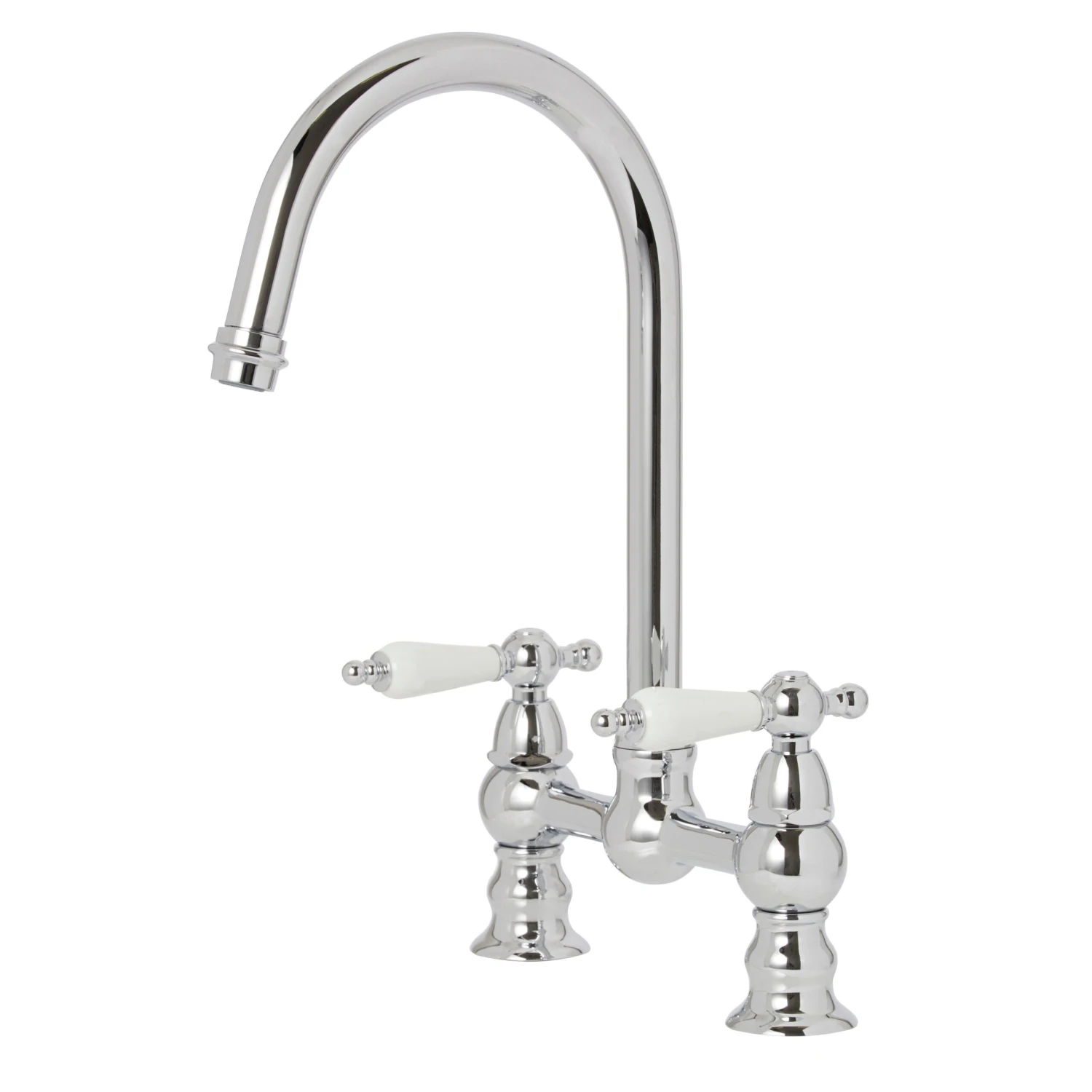 Cooke & Lewis Sherrard Chrome Effect Kitchen Deck Bridge Tap 5 Cooke & Lewis Sherrard Chrome Effect Kitchen Deck Bridge Tap - Image 3