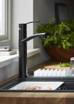 Cooke & Lewis Tolmer Black Kitchen Top Lever Tap -Prime Kitchen cooke lewis tolmer black kitchen top lever tap3663602930150 10i